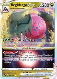 Regidrago VSTAR - 136/195 - Holofoil - NM - Ultra Rare - SWSH12: Silver Tempest