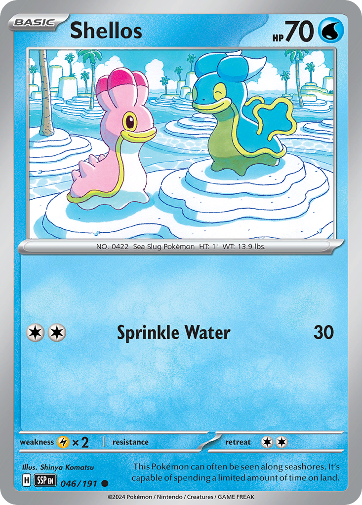 Shellos - 46/191 - Reverse Holofoil - NM - Common - Surging Sparks