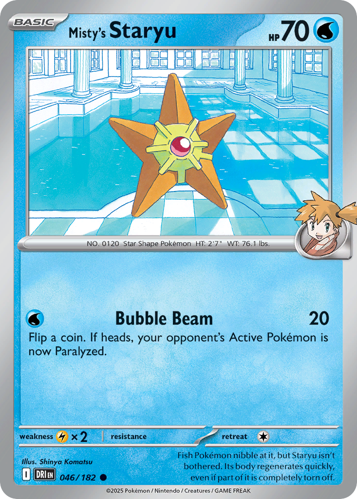 Misty's Staryu - 46/182 - Normal - NM - Common - Destined Rivals