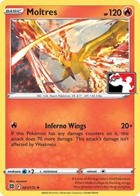 Moltres - 21/172 - Holofoil - NM - Rare - Prize Pack Series One