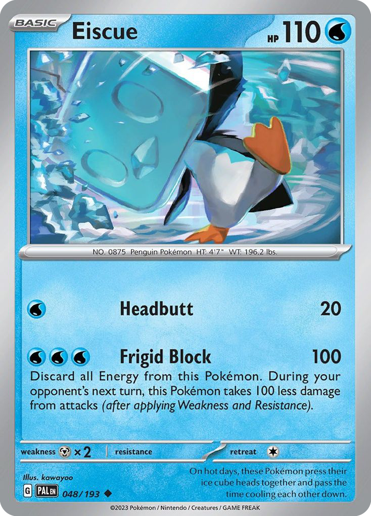 Eiscue - 48/193 - Reverse Holofoil - NM - Uncommon - Paldea Evolved