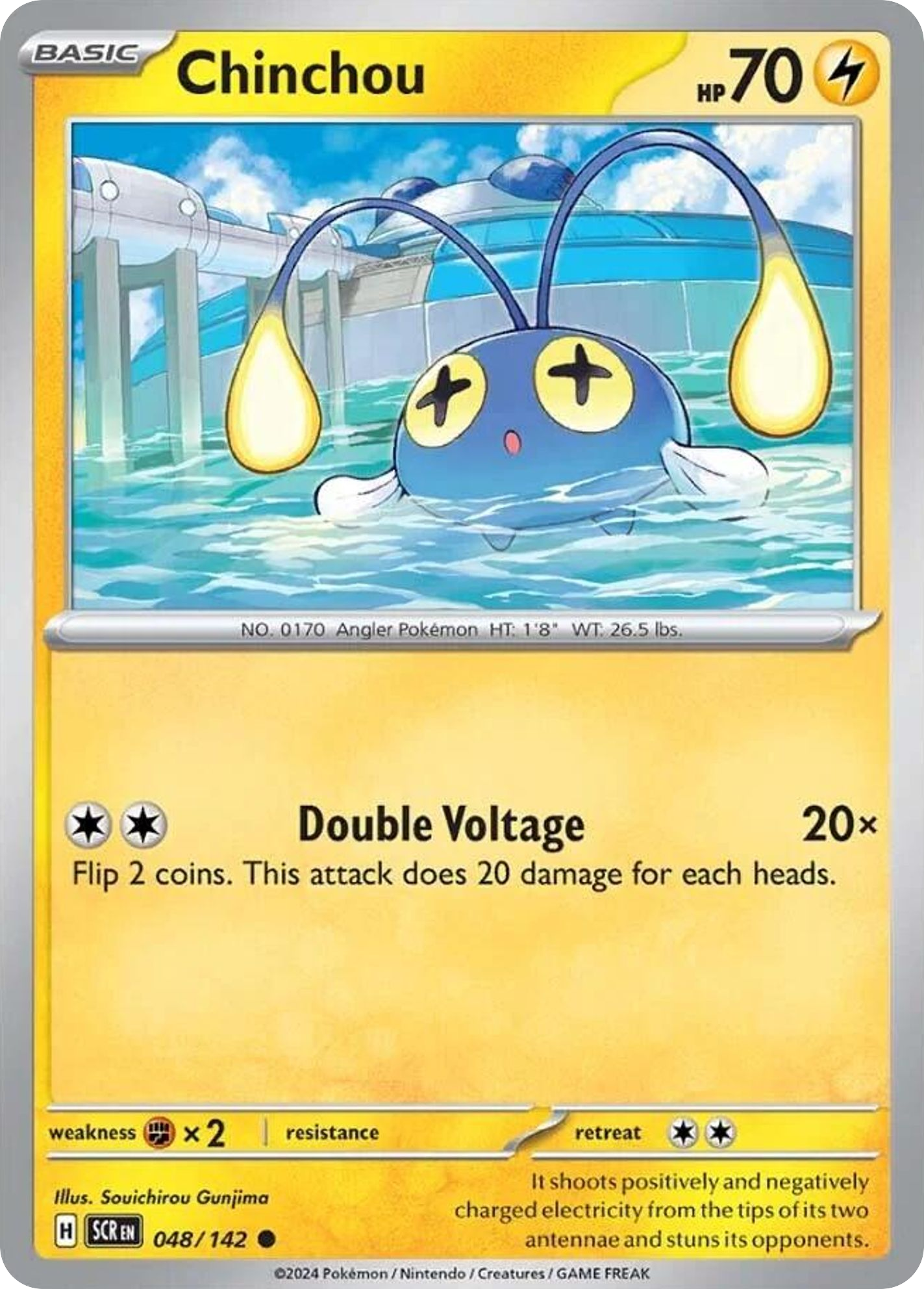 Chinchou - 48/142 - Normal - NM - Common - Stellar Crown
