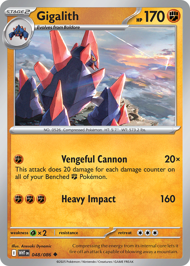 Gigalith - 48/86 - Normal - NM - Uncommon - White Flare