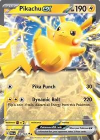 Pikachu ex - 63/279 - Holofoil - NM - Double Rare - SV02: Paldea Evolved