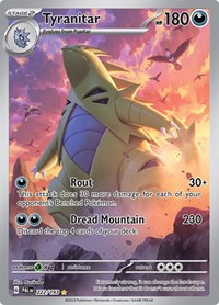 Tyranitar - 222/193 - Holofoil - NM - Illustration Rare - Paldea Evolved
