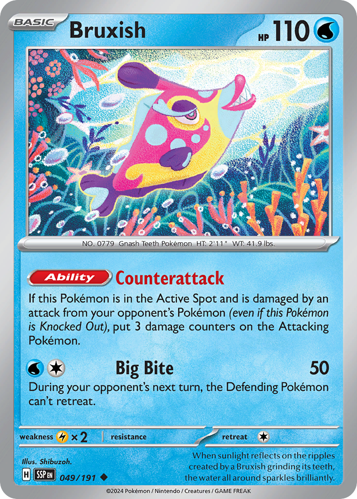Bruxish - 49/191 - Reverse Holofoil - NM - Uncommon - Surging Sparks
