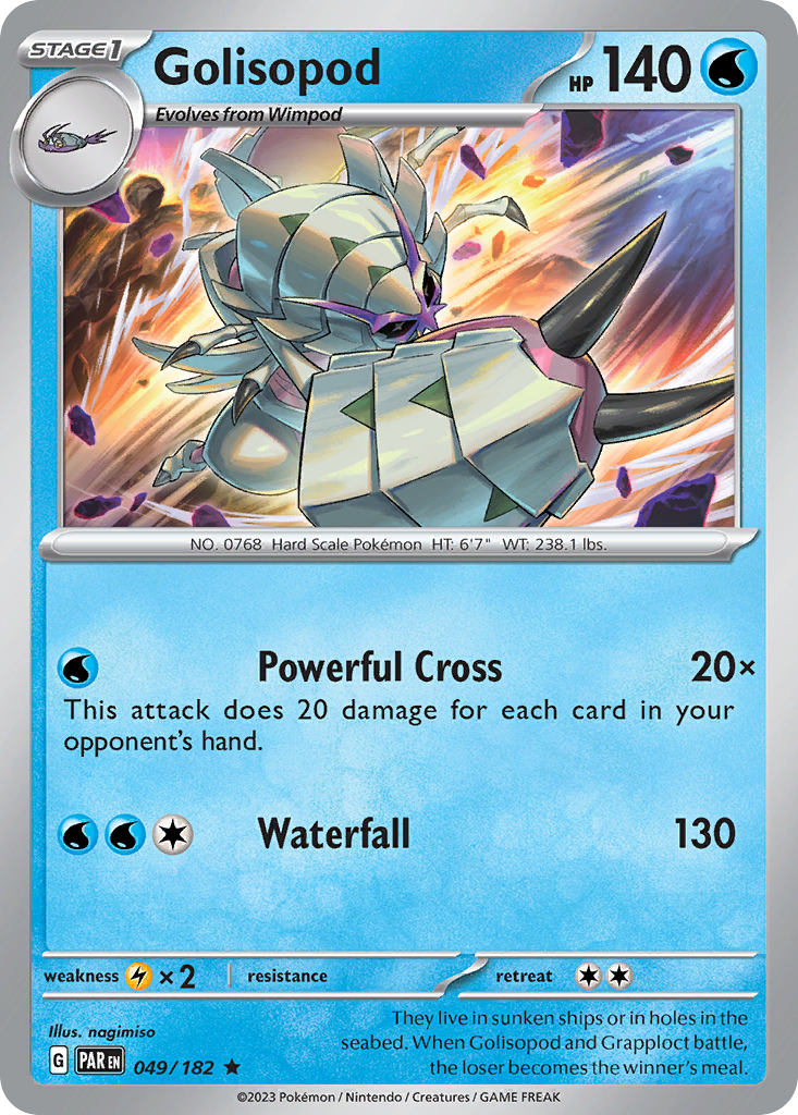 Golisopod - 49/182 - Reverse Holofoil - NM - Rare - Paradox Rift