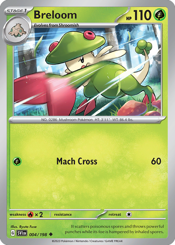 Breloom - 4/198 - Normal - NM - Uncommon - Scarlet & Violet