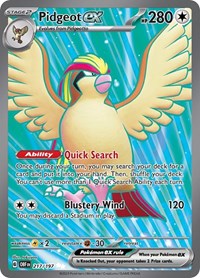 Pidgeot ex - 217/197 - Holofoil - NM - Ultra Rare - Obsidian Flames