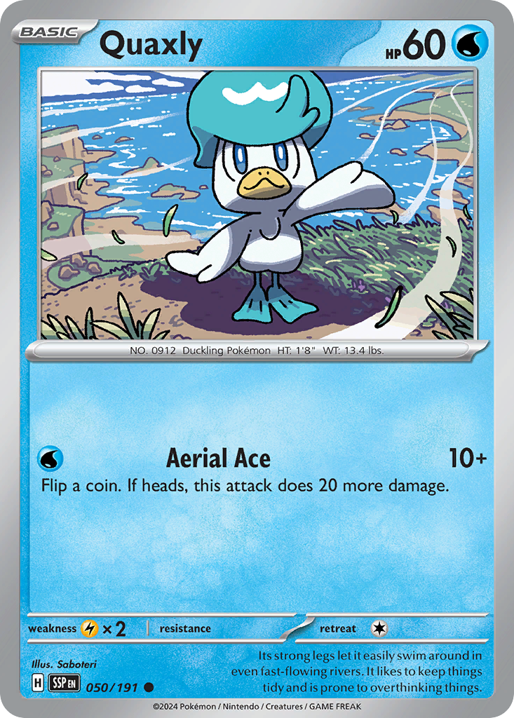 Quaxly - 50/191 - Reverse Holofoil - NM - Common - Surging Sparks