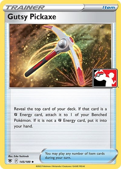 Gutsy Pickaxe - 145/189 - Holofoil - NM - Uncommon - Prize Pack Series Three
