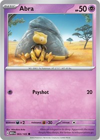 Abra - 63/165 - Normal - NM - Common - 151