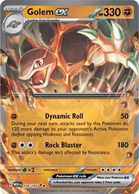 Golem ex - 76/165 - Holofoil - NM - Double Rare - SV: 151
