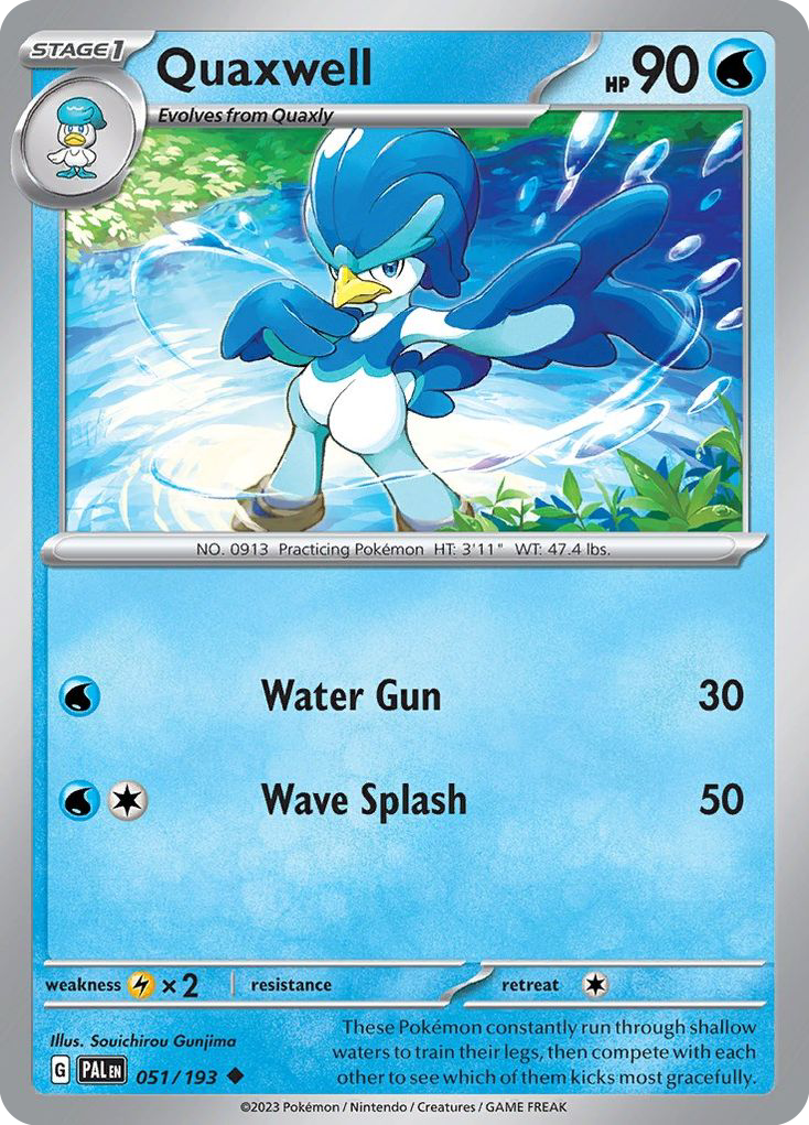 Quaxwell - 51/193 - Reverse Holofoil - NM - Uncommon - Paldea Evolved