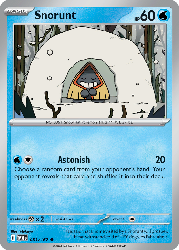 Snorunt - 51/167 - Normal - NM - Common - Twilight Masquerade