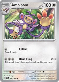 Ambipom - 146 - Reverse Holofoil - NM - Uncommon - Paradox Rift