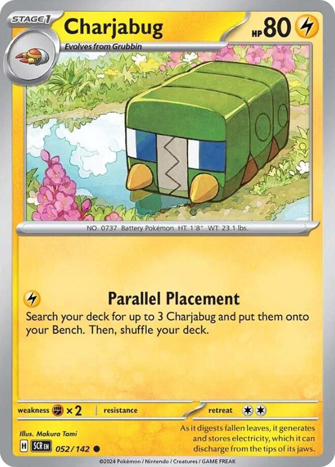 Charjabug - 52/142 - Normal - NM - Common - Stellar Crown