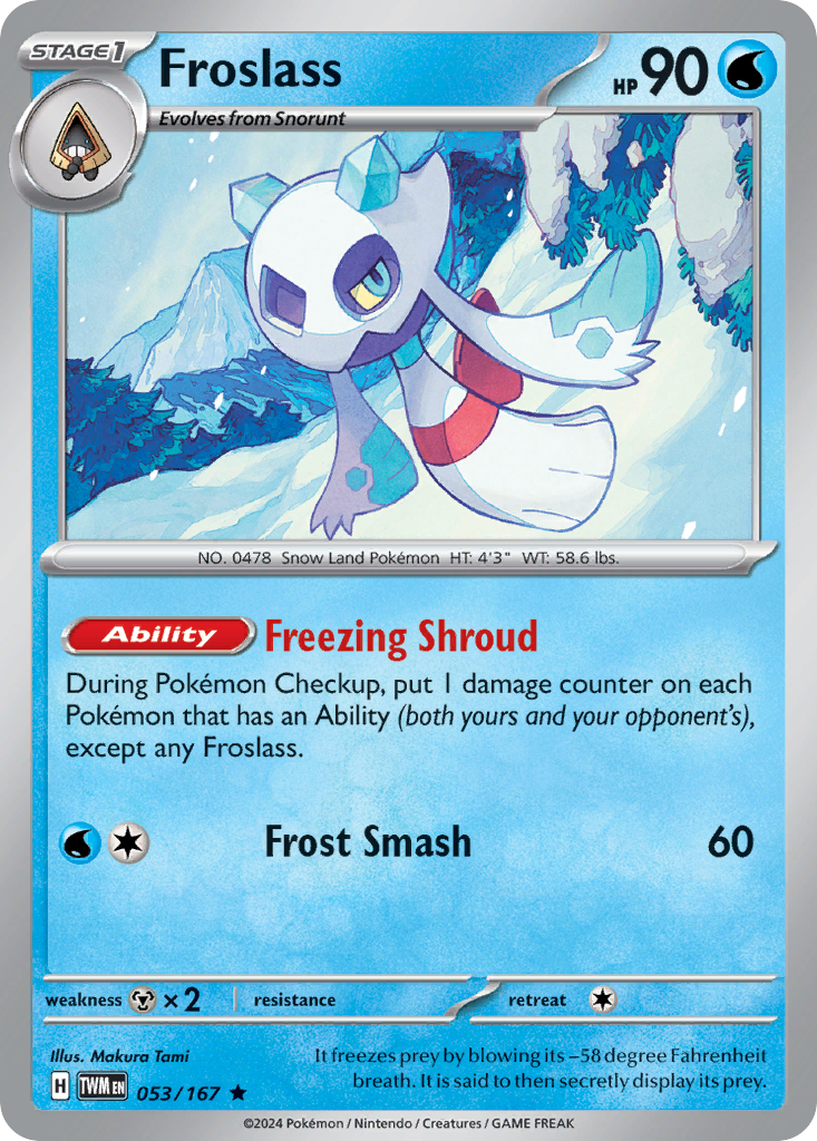 Froslass - 53/167 - Holofoil - NM - Rare - Twilight Masquerade