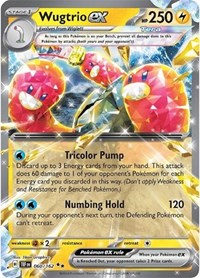 Wugtrio ex - 060/162 - Holofoil - NM - Double Rare - SV05: Temporal Forces