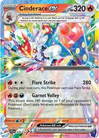 Cinderace ex - 28/142 - Holofoil - NM - Double Rare - Stellar Crown