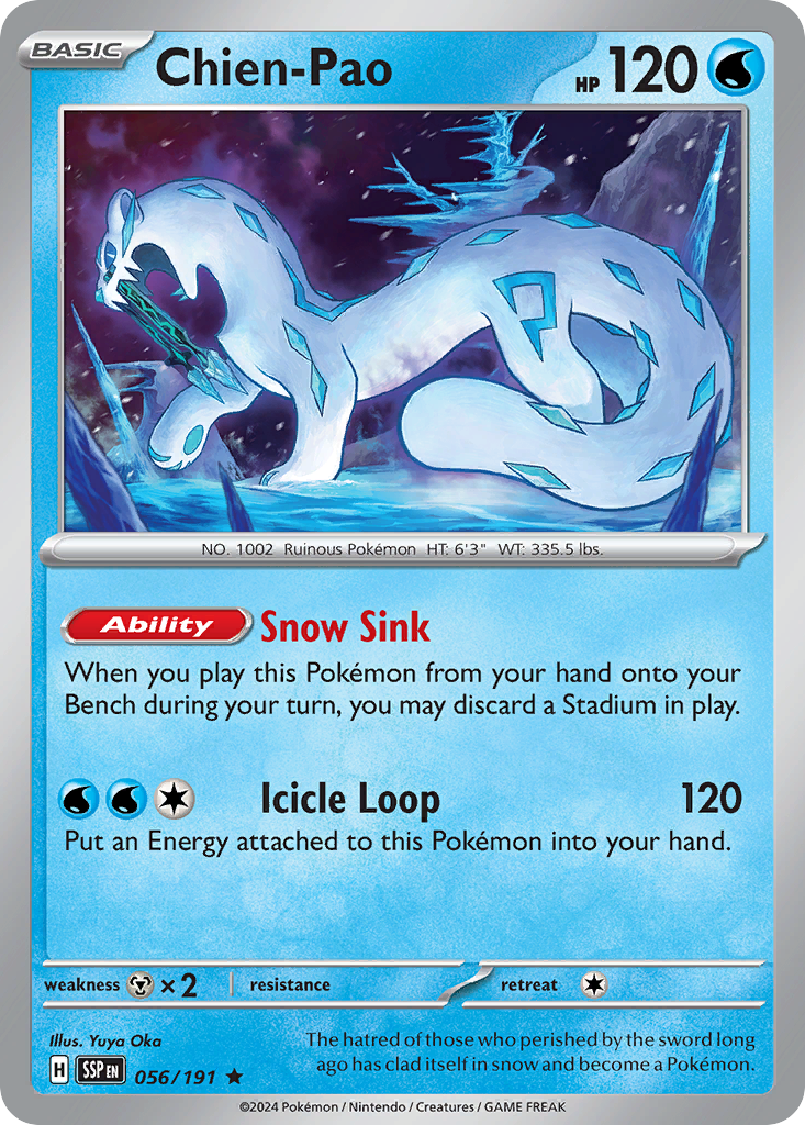 Chien-Pao - 56/191 - Holofoil - NM - Rare - Surging Sparks