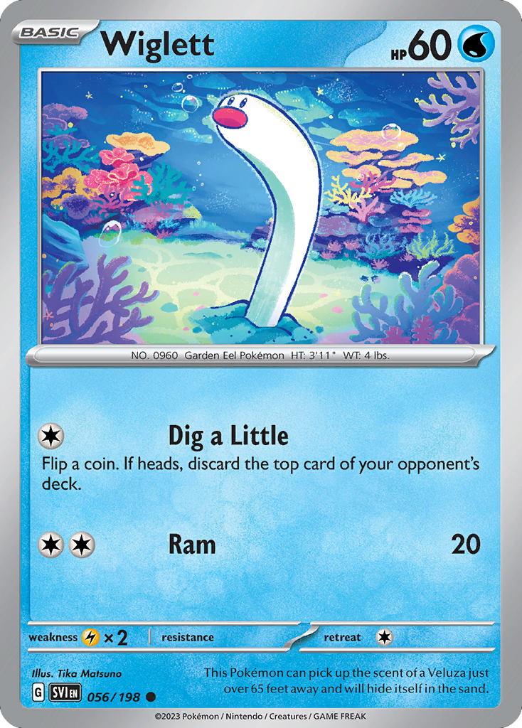 Wiglett - 56/198 - Normal - NM - Common - Scarlet & Violet