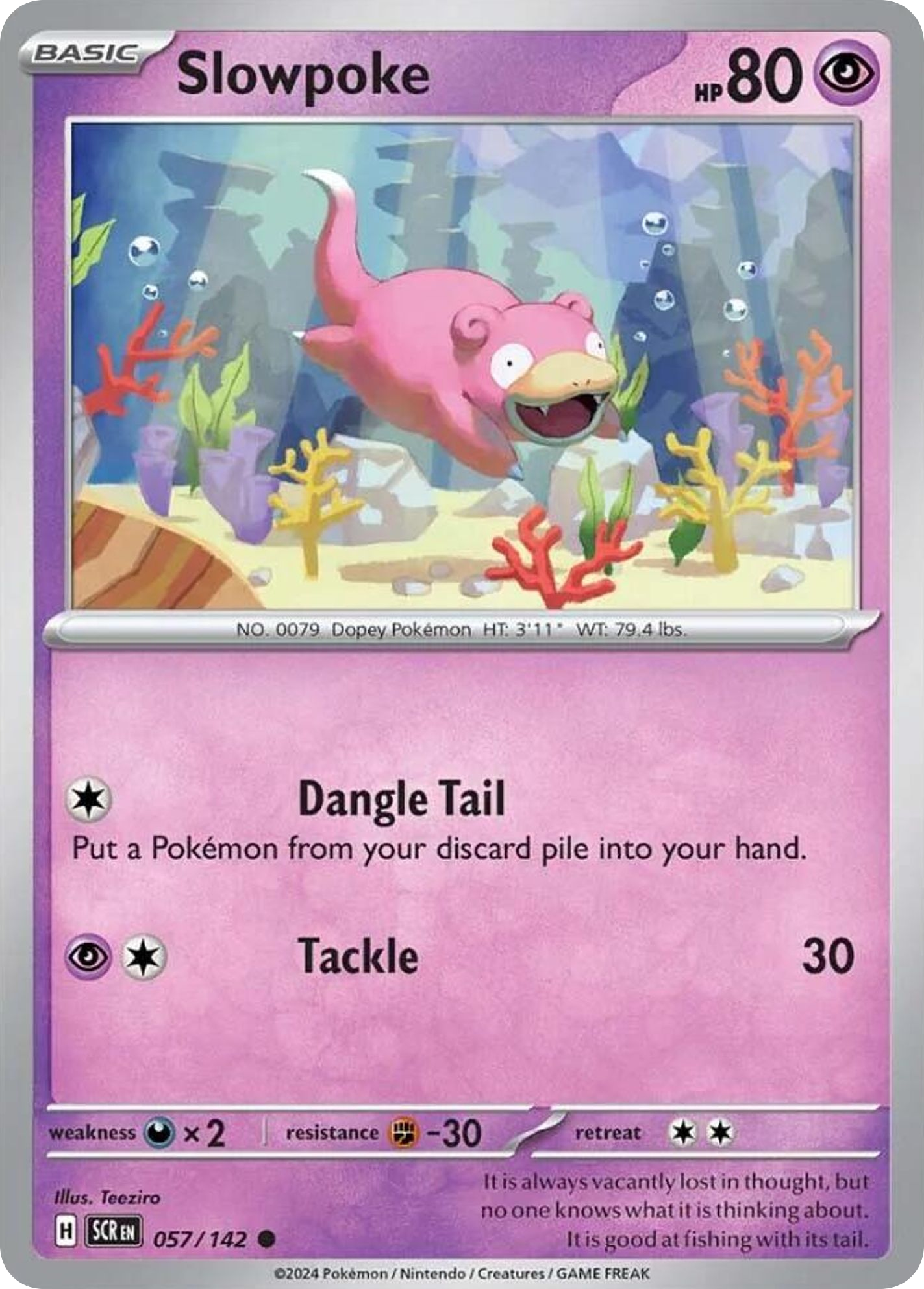 Slowpoke - 57/142 - Normal - NM - Common - Stellar Crown