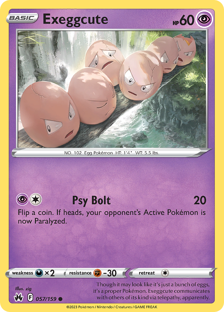 Exeggcute - 57/159 - Normal - NM - Common - Crown Zenith