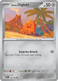 Alolan Diglett - 122/191 - Normal - NM - Common - Surging Sparks