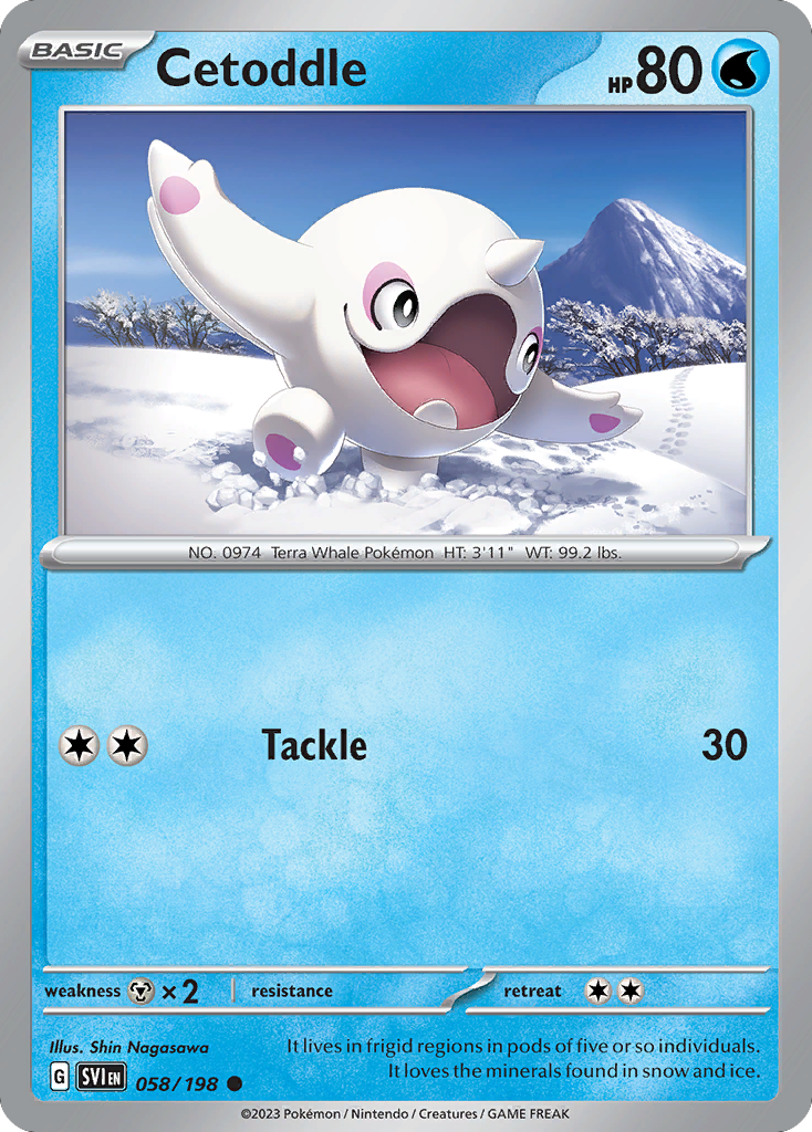 Cetoddle - 58/198 - Normal - NM - Common - Scarlet & Violet