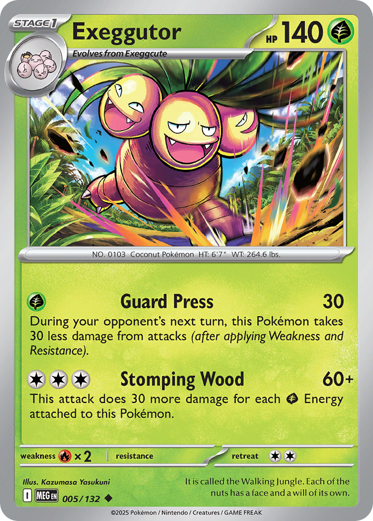 Exeggutor - 5/132 - Normal - NM - Uncommon - Mega Evolution