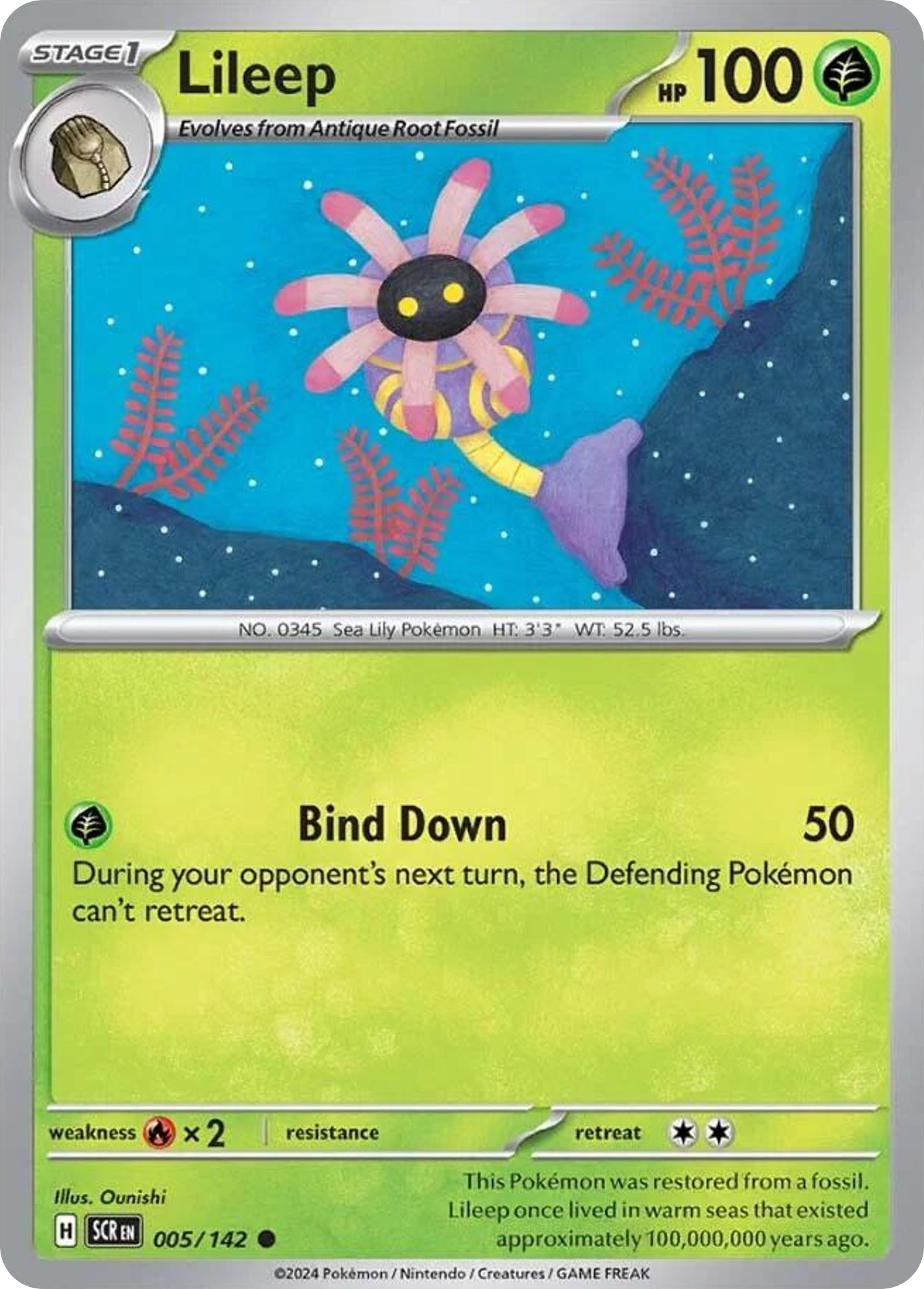Lileep - 5/142 - Reverse Holofoil - NM - Common - Stellar Crown