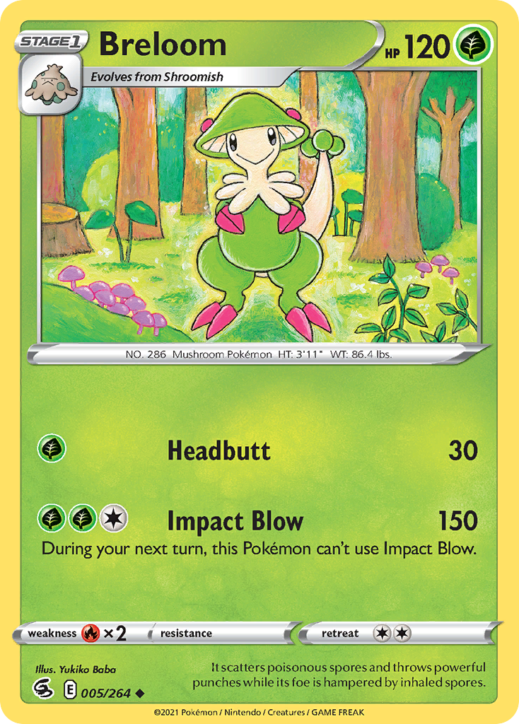 Breloom - 5/264 - Normal - NM - Uncommon - Fusion Strike