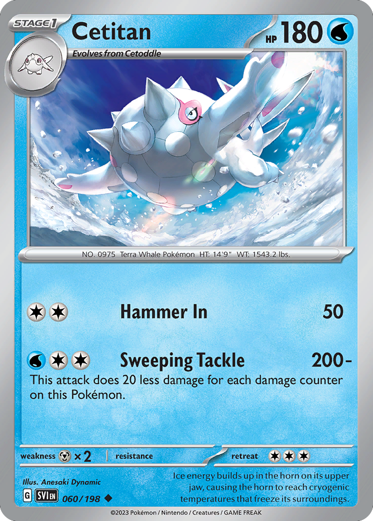 Cetitan - 60/198 - Reverse Holofoil - NM - Uncommon - Scarlet & Violet