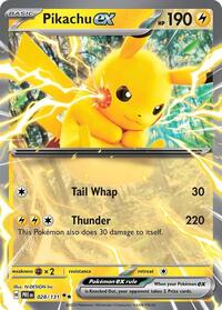 Pikachu ex - 028/131 - Holofoil - NM - Double Rare - SV: Prismatic Evolutions