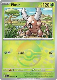 Pinsir Poke Ball Pattern - 3/131 - Poke Ball - NM - Common - Prismatic Evolutions
