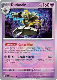Dusknoir Poke Ball Pattern - 37/131 - Poke Ball - NM - Rare - Prismatic Evolutions
