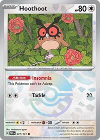 Hoothoot Poke Ball Pattern - 77/131 - Poke Ball - NM - Common - Prismatic Evolutions