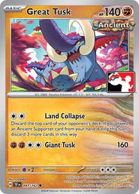 Great Tusk - 97/162 - Holofoil - NM - Uncommon - Prize Pack Series One
