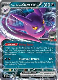 Team Rocket's Crobat ex - 122/182 - Holofoil - NM - Double Rare - SV10: Destined Rivals