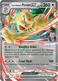 Team Rocket's Persian ex - 150/182 - Holofoil - NM - Double Rare - SV10: Destined Rivals