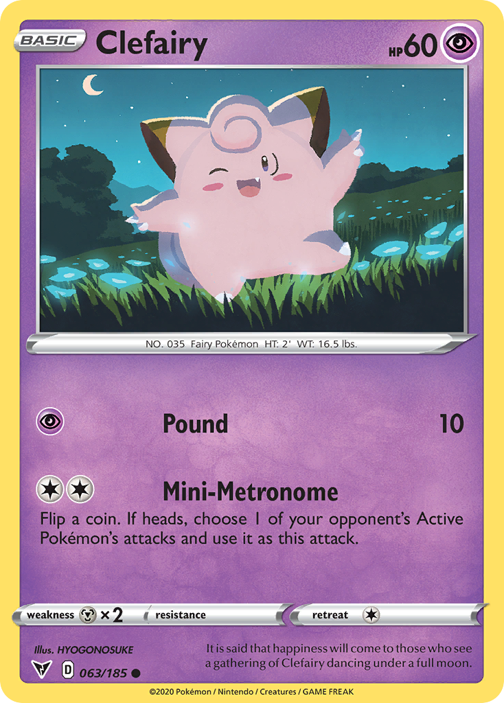 Clefairy - 63/185 - Normal - NM - Common - Vivid Voltage
