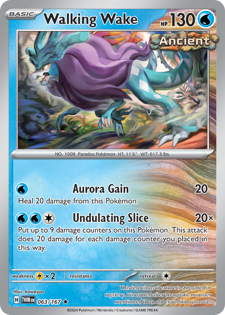 Walking Wake - 63/167 - Holofoil - NM - Rare - Twilight Masquerade