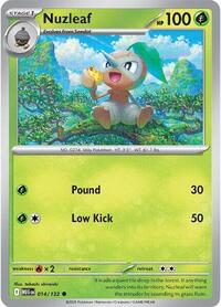 Nuzleaf - 14 - Reverse Holofoil - NM - Common - Mega Evolution