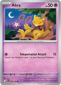 Abra - 54/132 - Reverse Holofoil - NM - Common - Mega Evolution