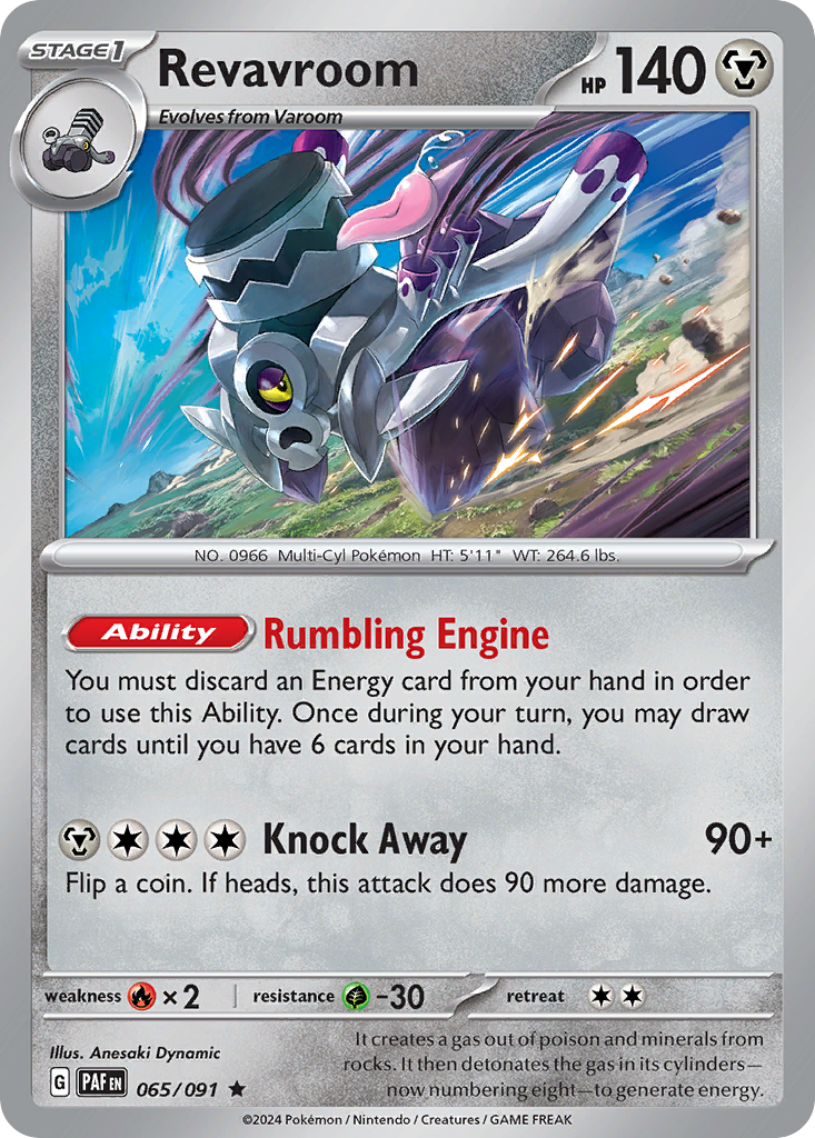 Revavroom - 65/91 - Holofoil - NM - Rare - Paldean Fates