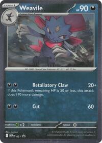 Weavile Cosmos Holo - 21 - Holofoil - NM - Holo Rare - Mega Evolution Promos