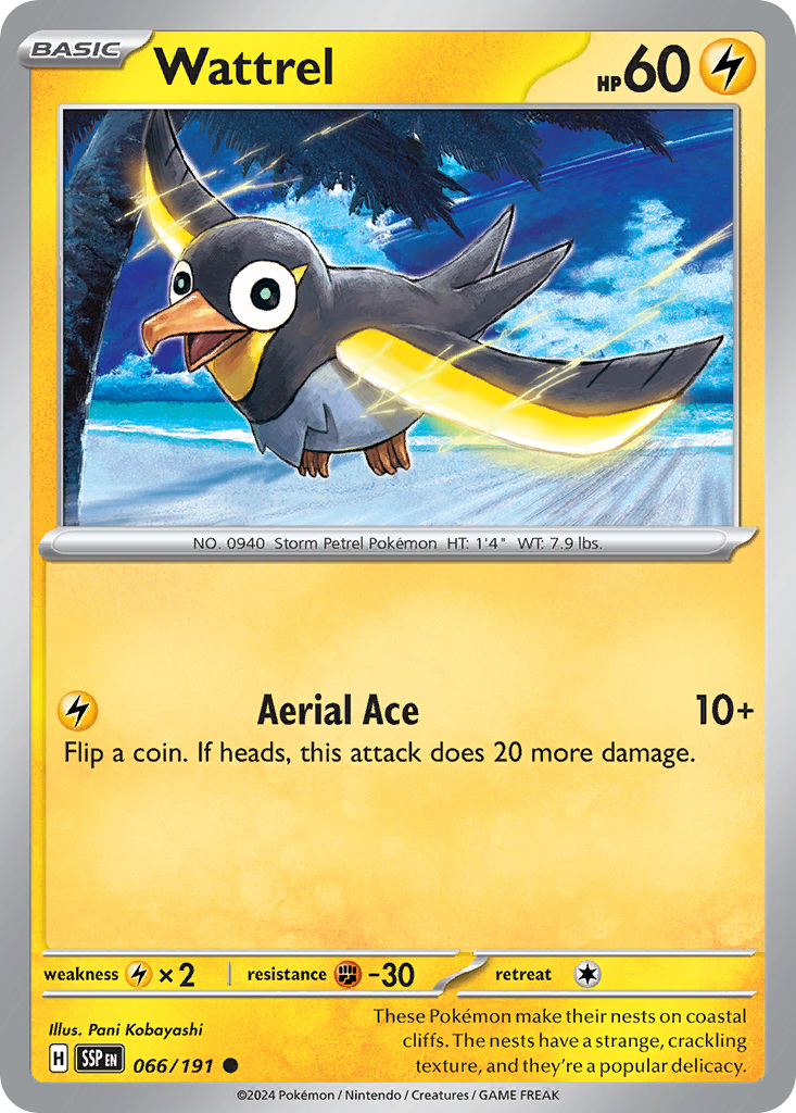 Wattrel - 66/191 - Normal - NM - Common - Surging Sparks