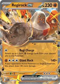Regirock ex - 107/217 - Holofoil - NM - Double Rare - ME: Ascended Heroes