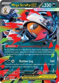 Mega Scrafty ex - 135/217 - Holofoil - NM - Double Rare - ME: Ascended Heroes